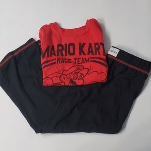 Mario Kart Kids Pajamas Set - Red and Black